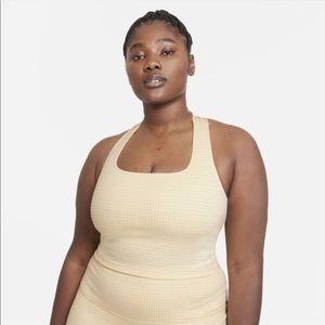 Nike Yoga Yellow Gingham Tank Top & Shorts Set